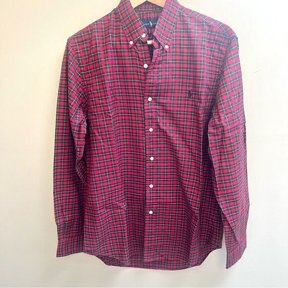 Ralph Lauren classic fit red plaid button down Sz M - Picture 1 of 6